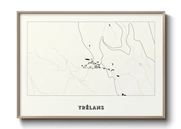 Une affiche de carte sur Trélans