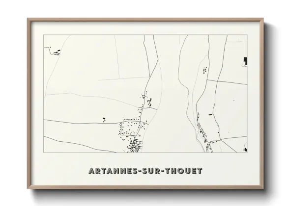 Une affiche de carte sur Artannes-sur-Thouet