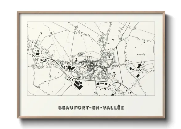 Une affiche de carte sur Beaufort-en-Vallée