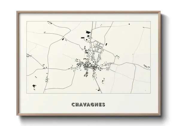 Une affiche de carte sur Chavagnes