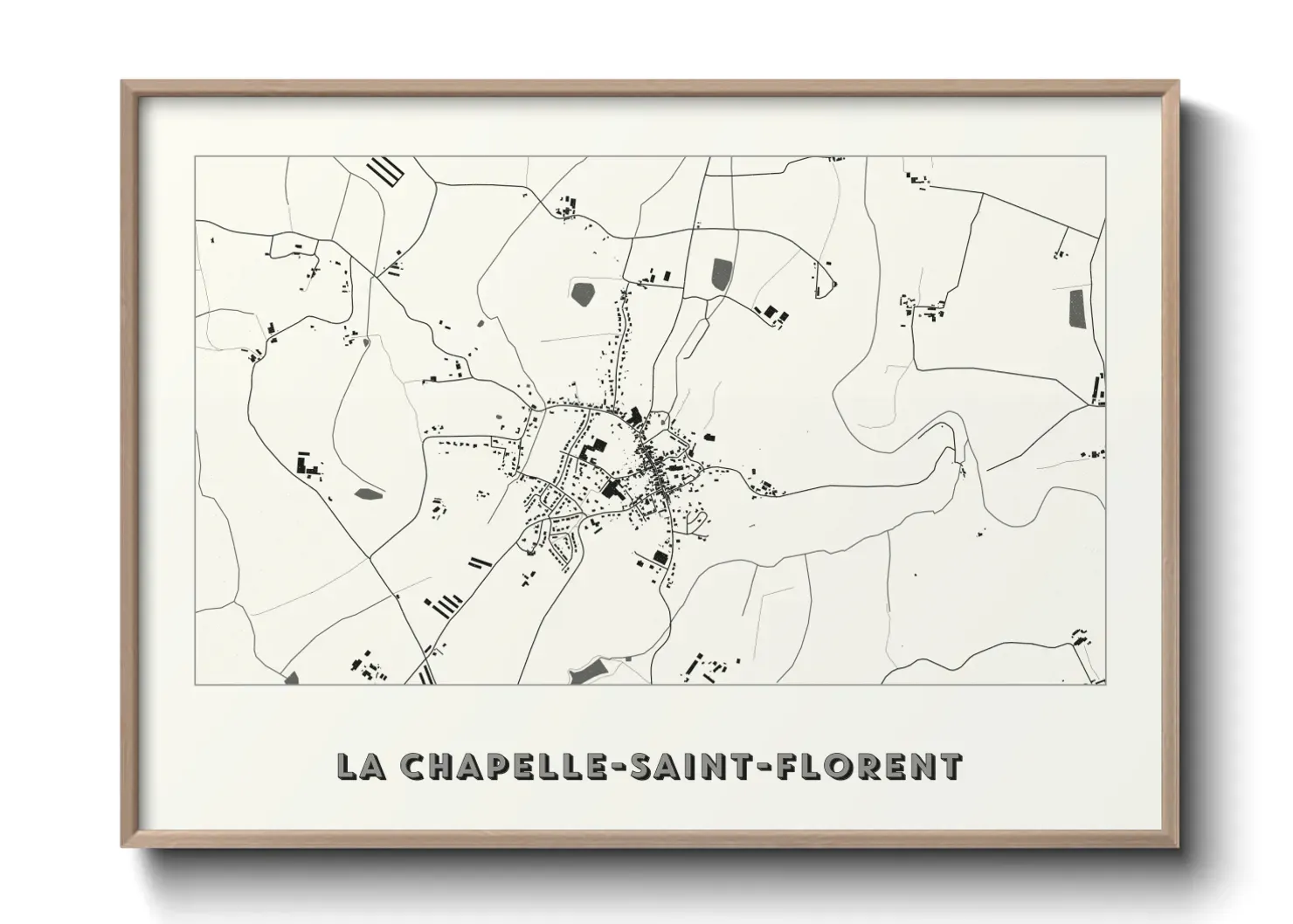 Un poster carteLa Chapelle-Saint-Florent
