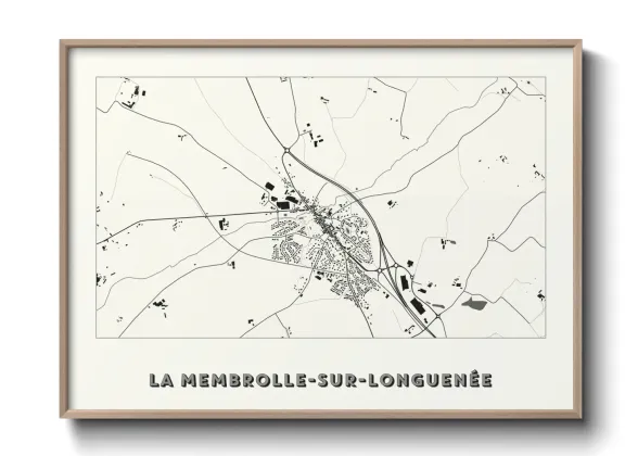 Une affiche de carte sur La Membrolle-sur-Longuenée
