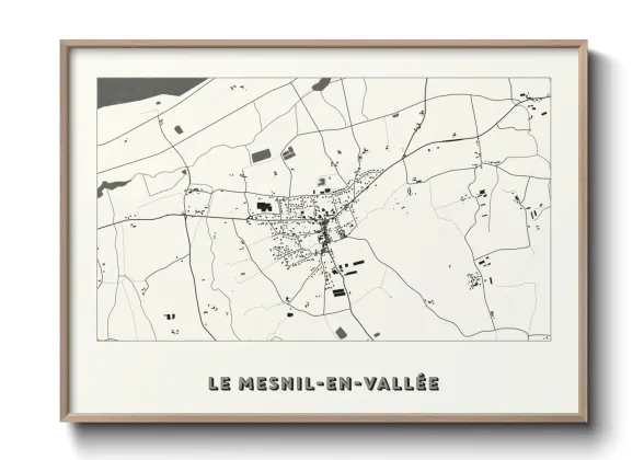Une affiche de carte sur Le Mesnil-en-Vallée