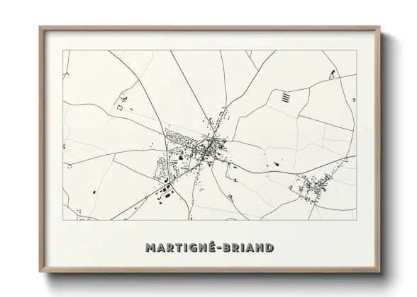 Une affiche de carte sur Martigné-Briand