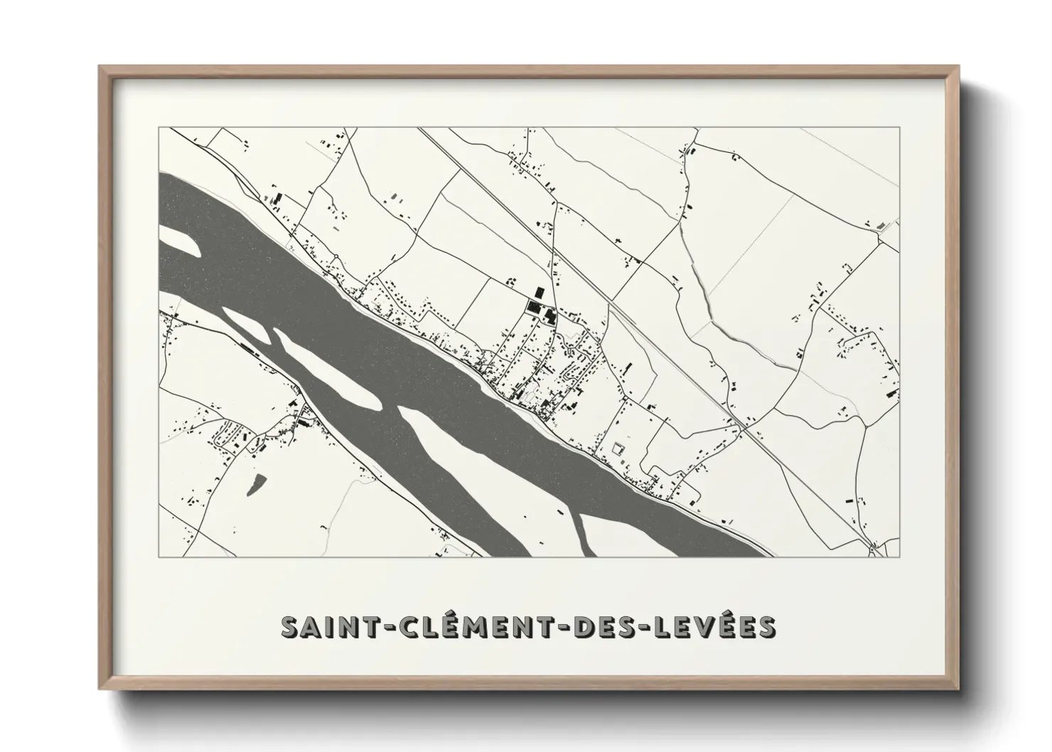 Un poster carteSaint-Clément-des-Levées