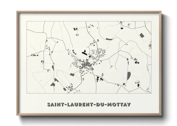 Une affiche de carte sur Saint-Laurent-du-Mottay