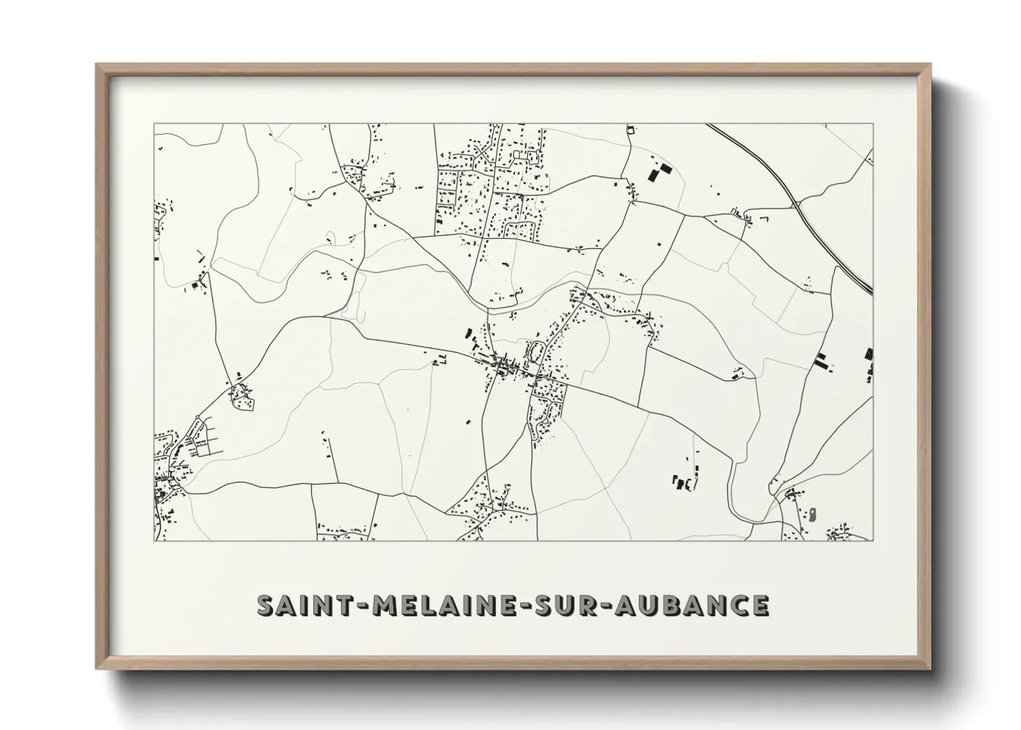 Un poster carteSaint-Melaine-sur-Aubance