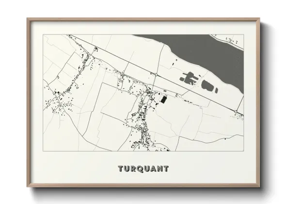 Une affiche de carte sur Turquant