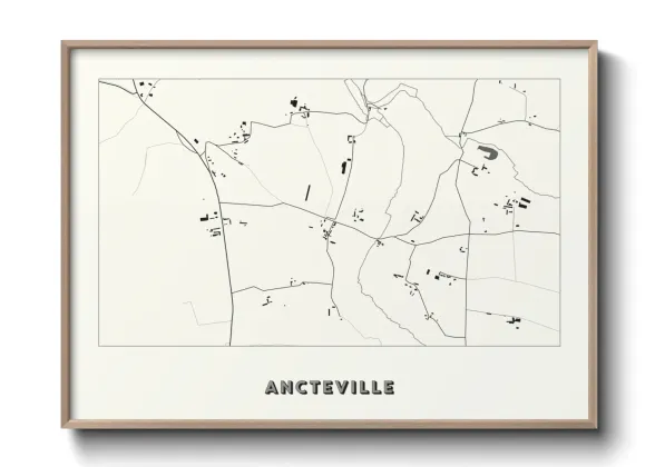 Une affiche de carte sur Ancteville