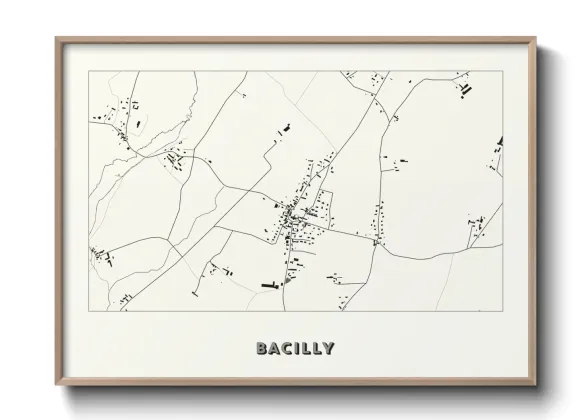 Une affiche de carte sur Bacilly