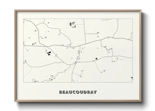 Une affiche de carte sur Beaucoudray