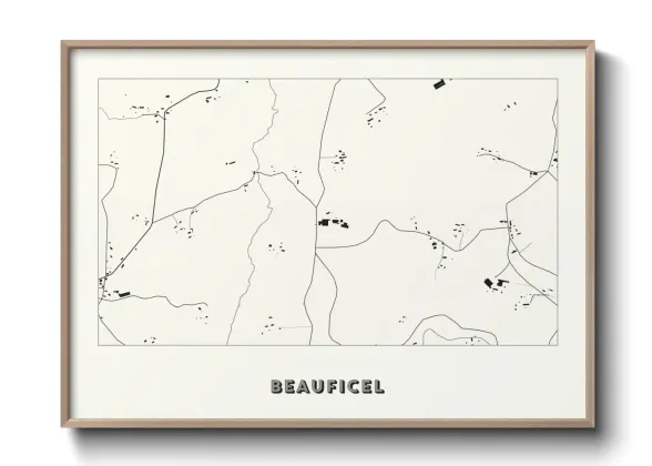 Une affiche de carte sur Beauficel