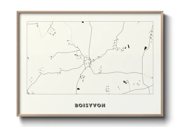 Une affiche de carte sur Boisyvon