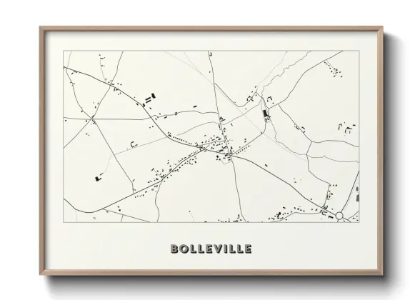 Une affiche de carte sur Bolleville