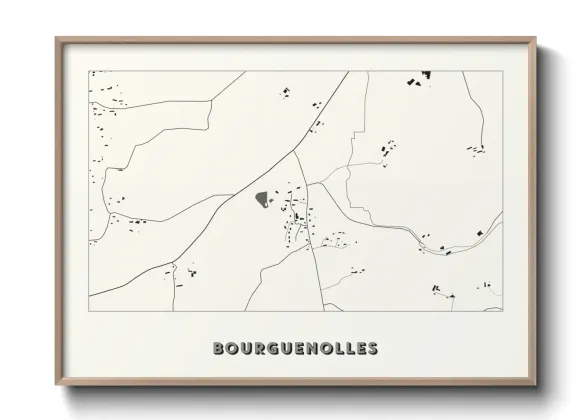 Une affiche de carte sur Bourguenolles