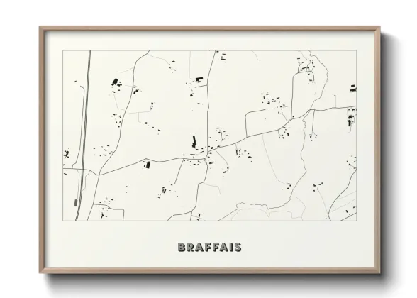 Une affiche de carte sur Braffais