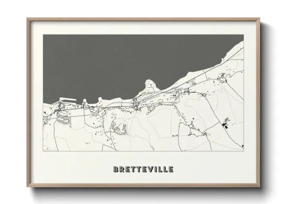 Une affiche de carte sur Bretteville