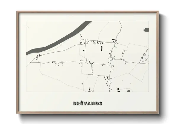 Une affiche de carte sur Brévands