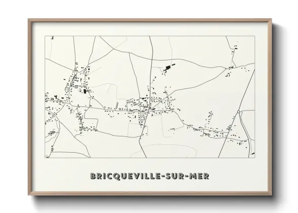 Une affiche de carte sur Bricqueville-sur-Mer