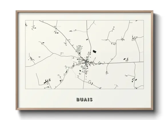 Une affiche de carte sur Buais