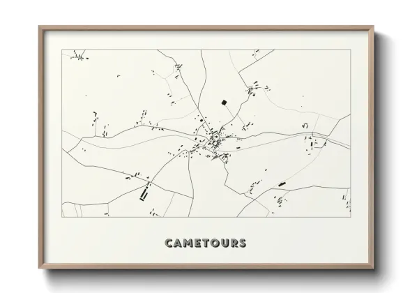 Une affiche de carte sur Cametours