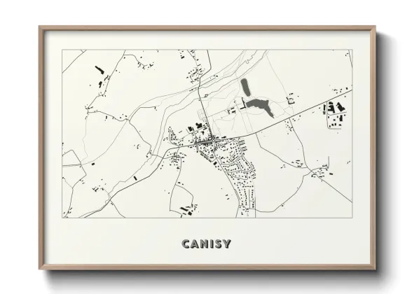 Une affiche de carte sur Canisy