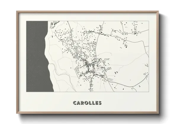 Une affiche de carte sur Carolles