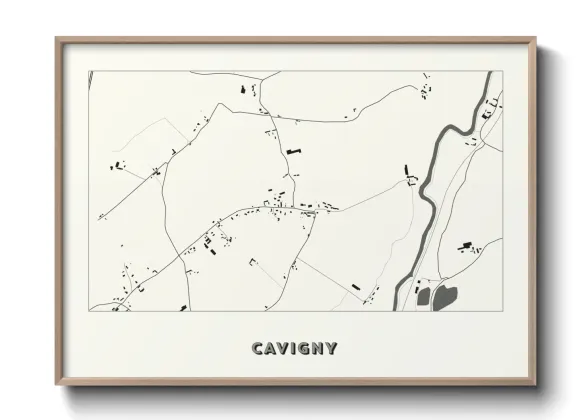 Une affiche de carte sur Cavigny