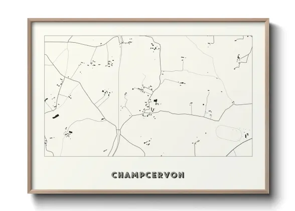 Une affiche de carte sur Champcervon