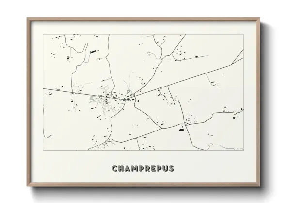 Une affiche de carte sur Champrepus