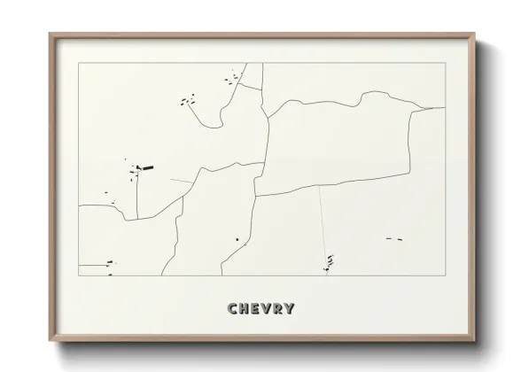 Une affiche de carte sur Chevry