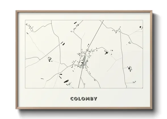 Une affiche de carte sur Colomby