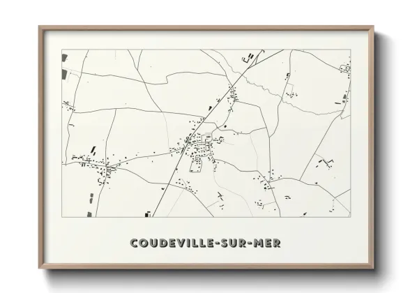 Une affiche de carte sur Coudeville-sur-Mer