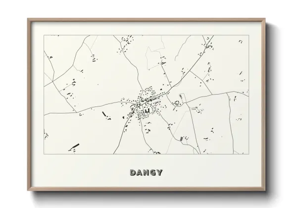 Une affiche de carte sur Dangy
