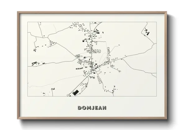 Une affiche de carte sur Domjean