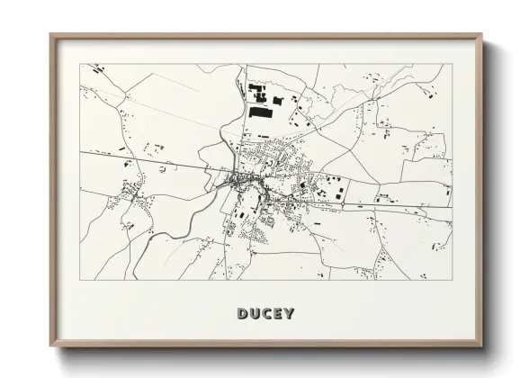 Une affiche de carte sur Ducey