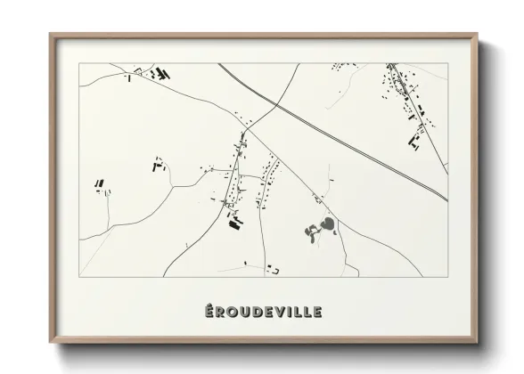 Une affiche de carte sur Éroudeville