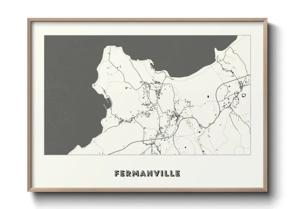 Une affiche de carte sur Fermanville