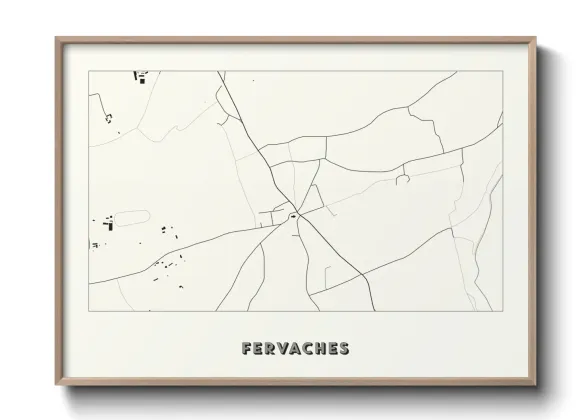 Une affiche de carte sur Fervaches