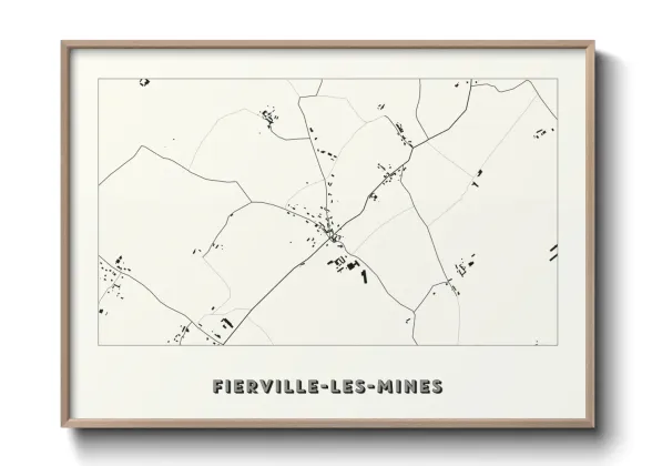 Une affiche de carte sur Fierville-les-Mines