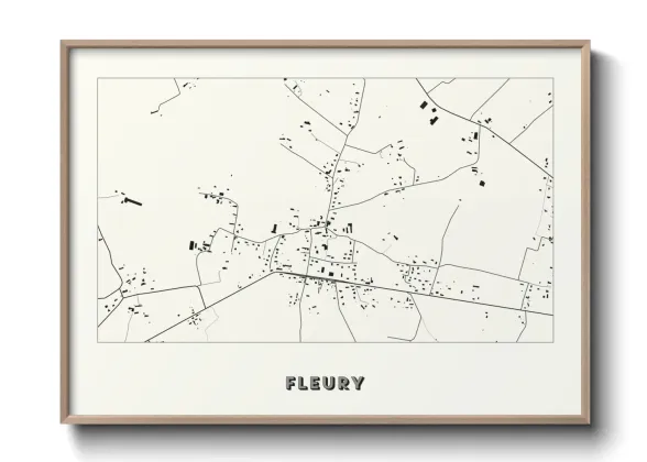 Une affiche de carte sur Fleury