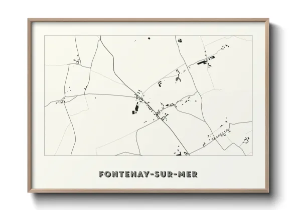 Une affiche de carte sur Fontenay-sur-Mer