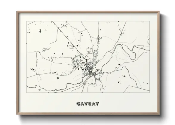 Une affiche de carte sur Gavray