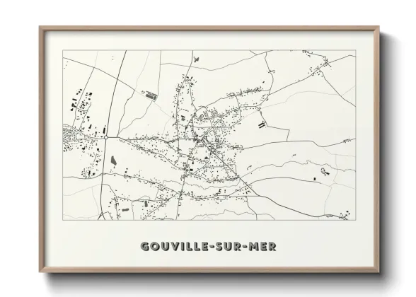 Une affiche de carte sur Gouville-sur-Mer