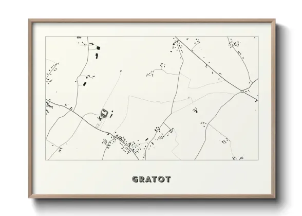 Une affiche de carte sur Gratot