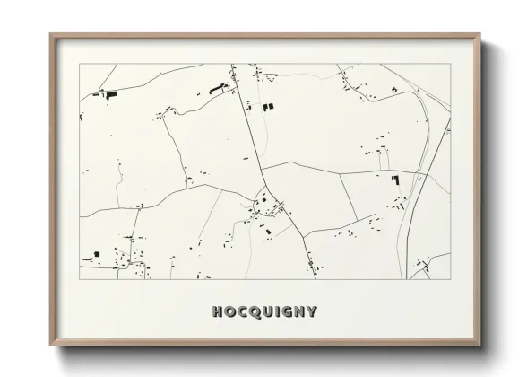 Une affiche de carte sur Hocquigny