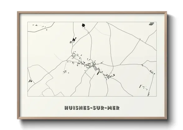 Une affiche de carte sur Huisnes-sur-Mer