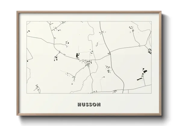 Une affiche de carte sur Husson