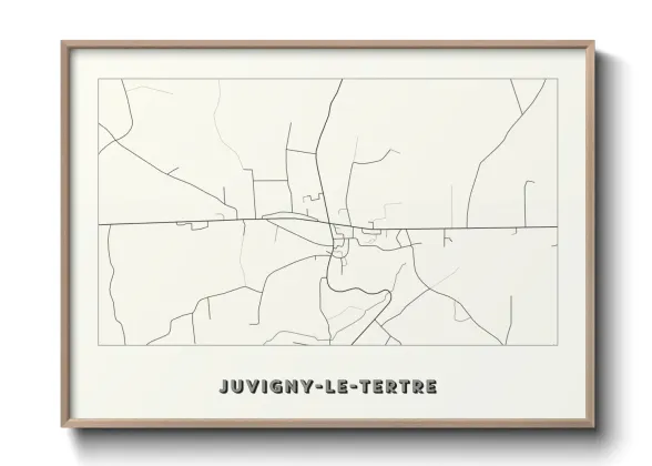 Une affiche de carte sur Juvigny-le-Tertre