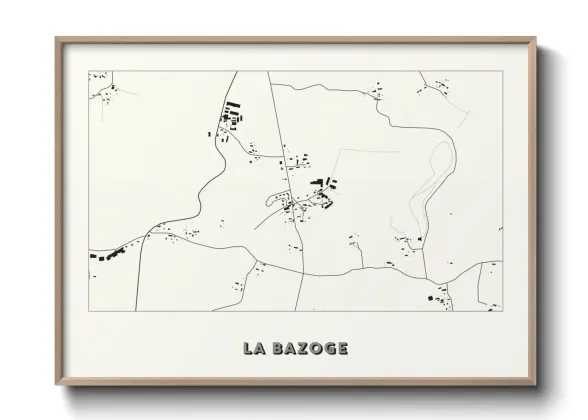 Une affiche de carte sur La Bazoge